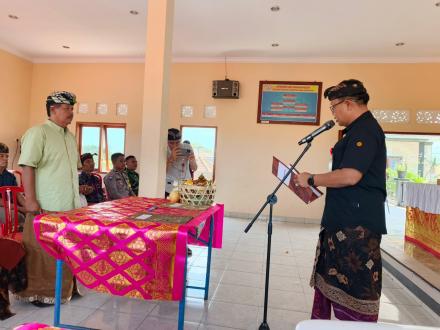 PELANTIKAN PAW ANGGOTA BPD DAN KELIAN DUSUN DAUH MARGI, DESA PEMARON