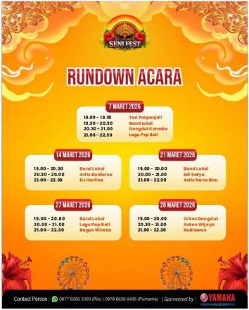 RUNDOWN ACARA PASAR MALAM SENIFEST ⬇️⬇️⬇️